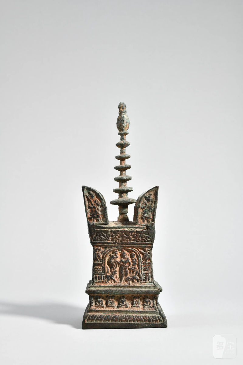明 龚心钊旧藏 吴越王金涂宝塔 - 图8